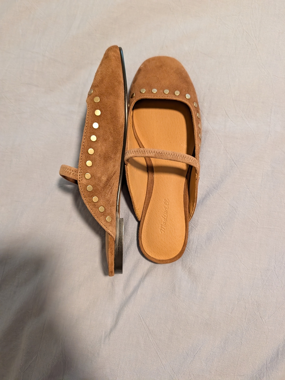 Suede Studded Made Well Mule - Tan